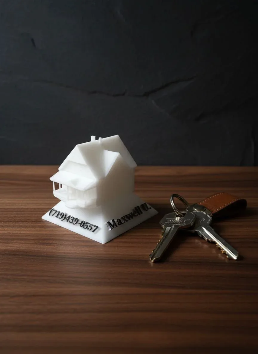 Custom 3D printed miniature of a real listed home